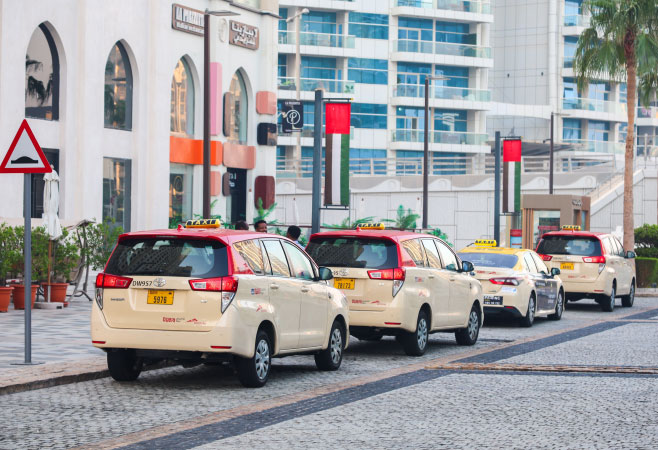 Metered taxi service and taxi fares in Dubai