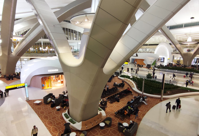 Morning atmosphere at Abu Dhabi international airport