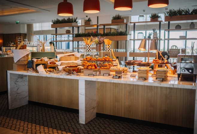 Luxury weekend brunch buffet at a five-star hotel in Dubai