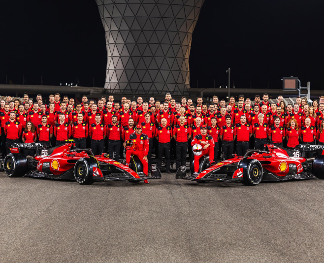 Scuderia Ferrari team photo during Formula One Abu Dhabi Grand Prix
