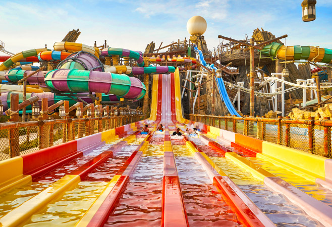 Sebag slides in Yas Waterworld aquapark