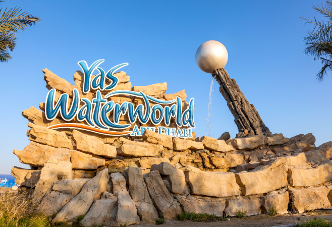 Yas Waterworld theme park at the Yas Island in Abu Dhabi